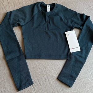 Lululemon Swiftly Tech Cropped Long-Sleeve Shirt 2.0 Sparkle INCB/RLUX size 2